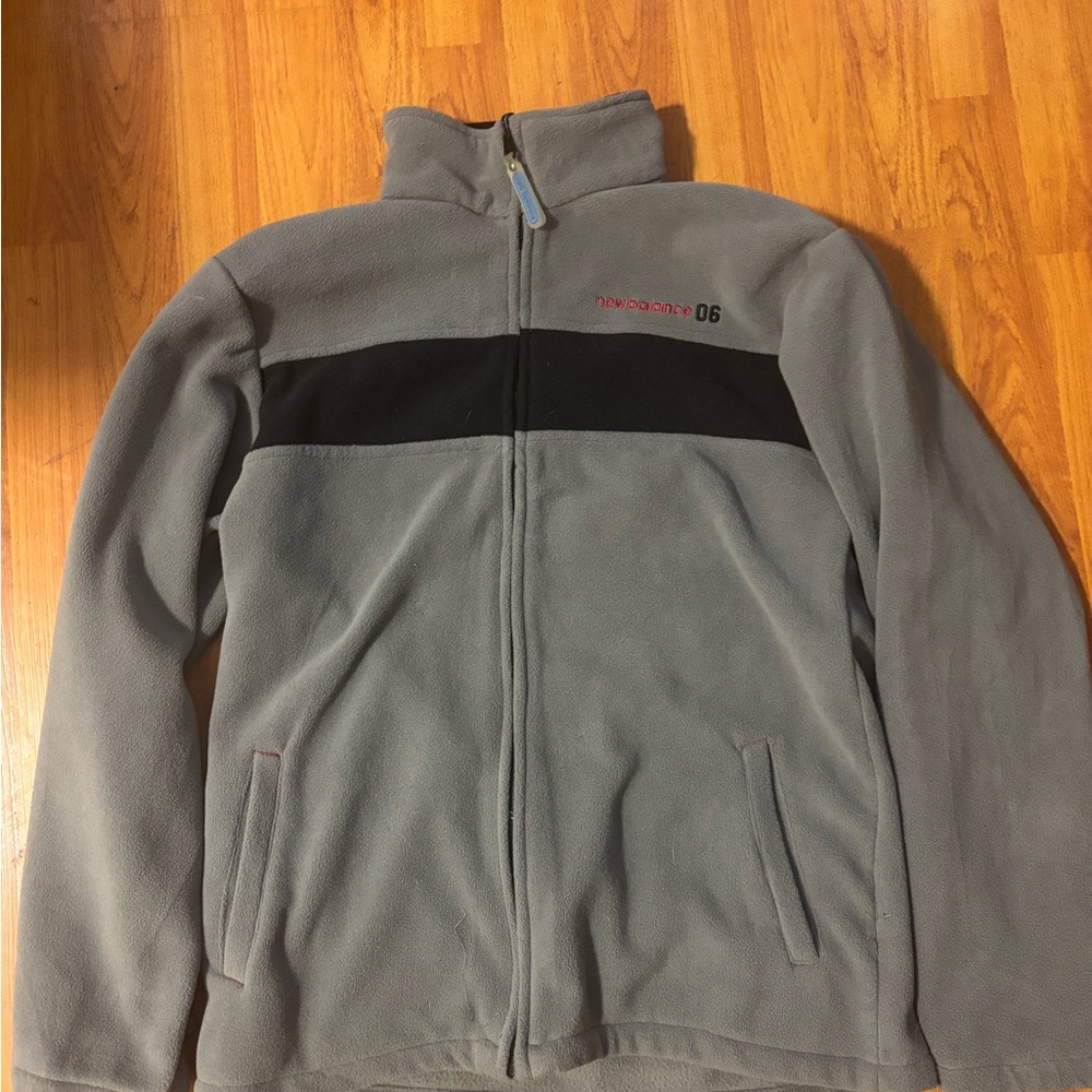 Gray and Black Fleece Jacket